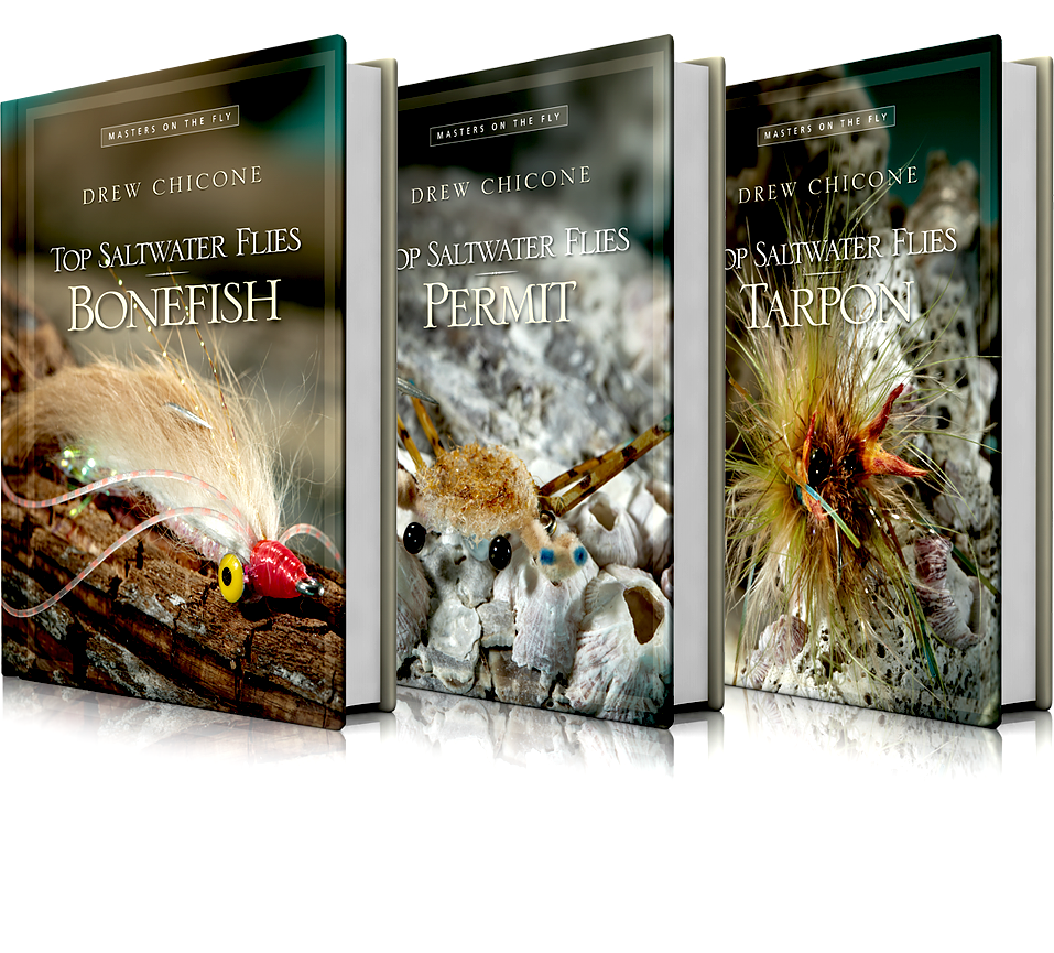 Top Saltwater Flies Bonefish, Tarpon, Permit Three-Volume Set by Drew Chicone